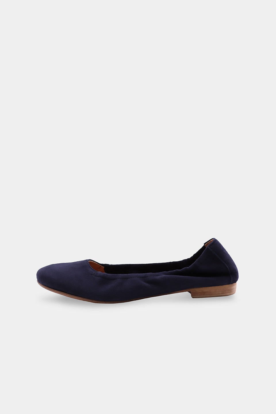 Navy Leather Ballet Flats Hoof Basic Camoscio Donna Carolina