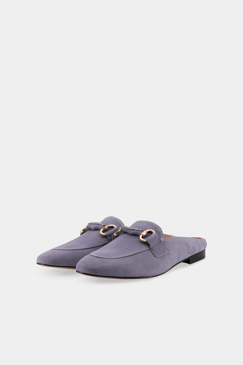 Capri Sabot Clip Camoscio - Cielo