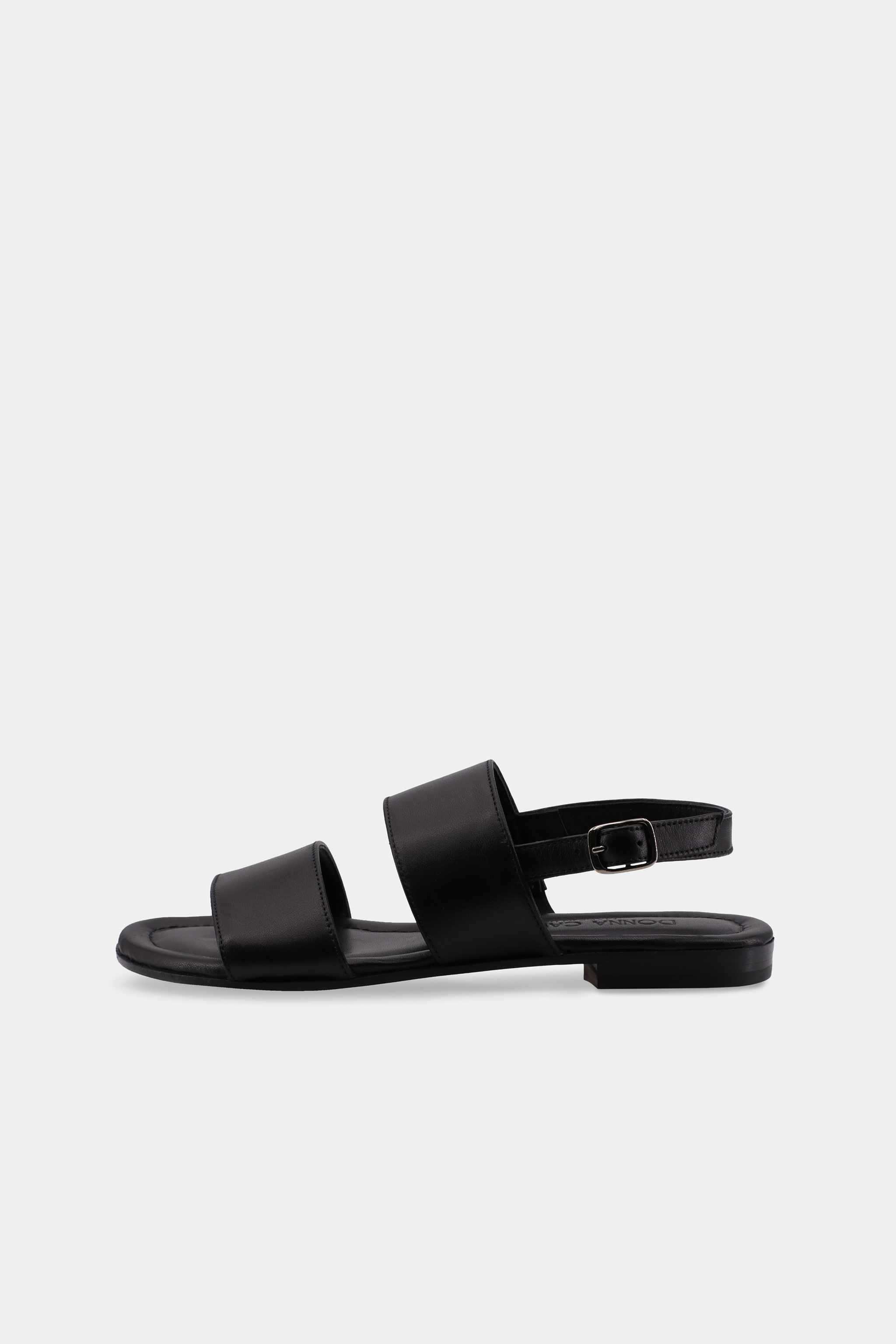 Black Leather Sandals Persia Elen Nappa | Donna Carolina