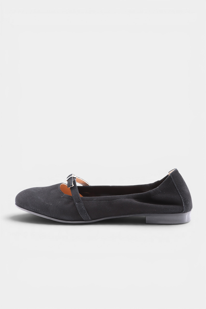 Clara Strap Camoscio - Nero